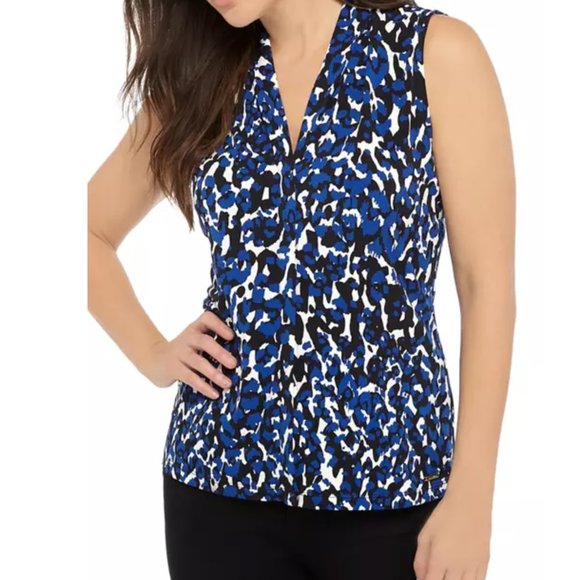 Calvin Klein Tops - NEW Calvin Klein Sleeveless VNeck Cheeta Print Top